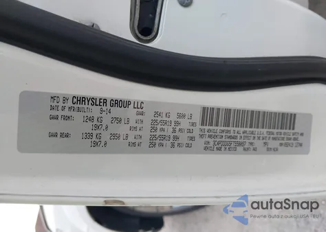 2015 Dodge Journey Limited from USA, damaged, VIN 3C4PDDDG5FT558097